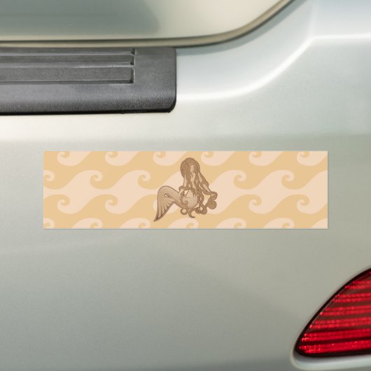 Sitting Mermaid Bumpersticker (Op auto)