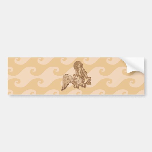 Sitting Mermaid Bumpersticker (Voorkant)