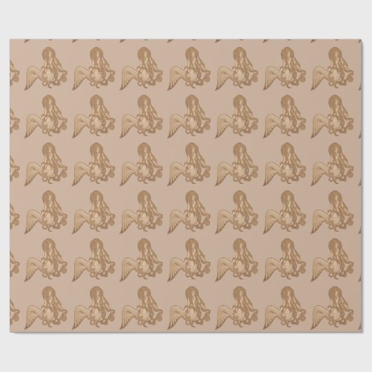 Sitting Mermaid Cadeaupapier (Vlak)