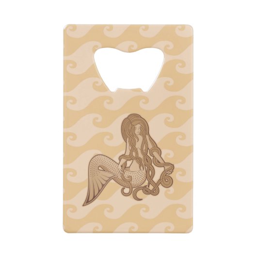 Sitting Mermaid Creditkaart Flessenopener (Voorkant)