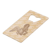 Sitting Mermaid Creditkaart Flessenopener (Voorkant Gekanteld)