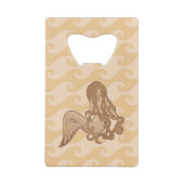 Sitting Mermaid Creditkaart Flessenopener (Achterkant)