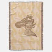 Sitting Mermaid Deken (Voorkant Verticaal)