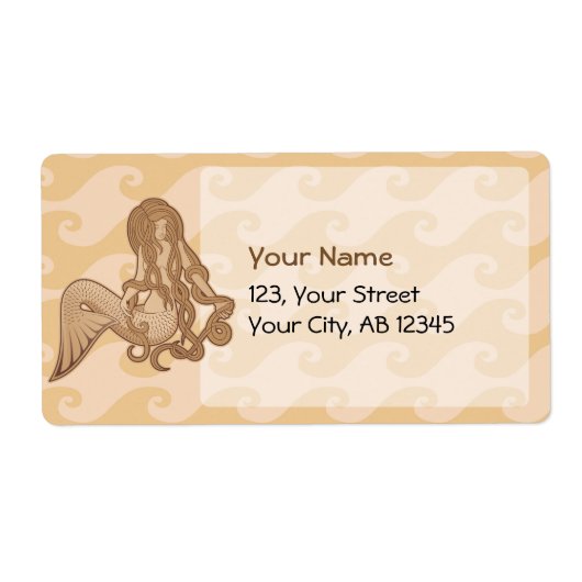 Sitting Mermaid Etiket (Voorkant)