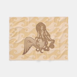 Sitting Mermaid Fleece Deken