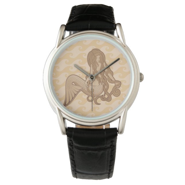 Sitting Mermaid Horloge (Voorkant)