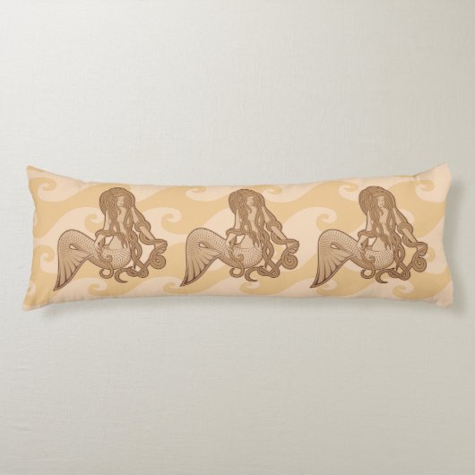Sitting Mermaid Lichaamskussen (Voorkant)