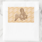 Sitting Mermaid Rechthoekige Sticker (Tas)