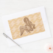 Sitting Mermaid Rechthoekige Sticker (Envelop)