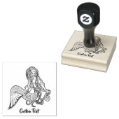 Sitting Mermaid Rubberstempel (Gestempeld)