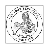 Sitting Mermaid Rubberstempel (Afrduk)