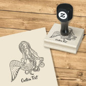 Sitting Mermaid Rubberstempel