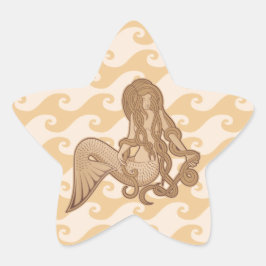 Sitting Mermaid Ster Sticker