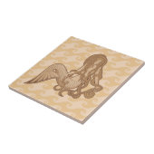 Sitting Mermaid Tegeltje (Zijkant)