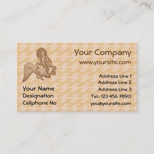 Sitting Mermaid Visitekaartje (Voorkant)