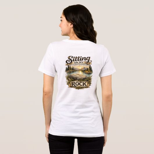 Sitting on my Rock Tri-Blend Shirt (Achterkant volledig)