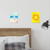 Sitting on the Beach under the Sun Muurkunst Sets (Slaapkamer)