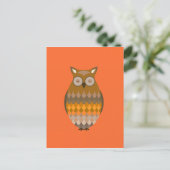 Sitting Owl Briefkaart (Staand voorkant)