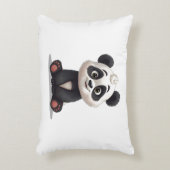 Sitting Panda Bear Cartoon Illustration Artwork Accent Kussen (Voorkant(Verticaal))