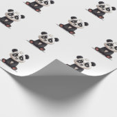 Sitting Panda Bear Cartoon Illustration Artwork Cadeaupapier (Hoek)