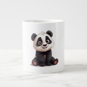 Sitting Panda Bear Cartoon Illustration Artwork Grote Koffiekop (Voorkant)