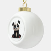 Sitting Panda Bear Cartoon Illustration Artwork Keramische Bal Ornament (Rechts)