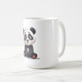 Sitting Panda Bear Cartoon Illustration Artwork Koffiemok (Voorkant rechts)
