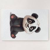 Sitting Panda Bear Cartoon Illustration Artwork Legpuzzel (Horizontaal)
