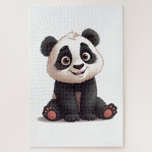 Sitting Panda Bear Cartoon Illustration Artwork Legpuzzel (Verticaal)