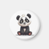 Sitting Panda Bear Cartoon Illustration Artwork Magneet (Voorkant)