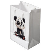 Sitting Panda Bear Cartoon Illustration Artwork Medium Cadeauzakje (Voorkant Gekanteld)