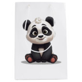 Sitting Panda Bear Cartoon Illustration Artwork Medium Cadeauzakje (Voorkant)