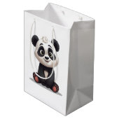 Sitting Panda Bear Cartoon Illustration Artwork Medium Cadeauzakje (Achterkant Gekanteld)