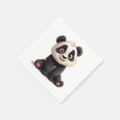 Sitting Panda Bear Cartoon Illustration Artwork Servet (Hoek)