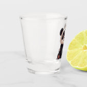 Sitting Panda Bear Cartoon Illustration Artwork Shot Glas (Links)