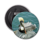 Sitting Pelican Button Flesopener (Voorkant)