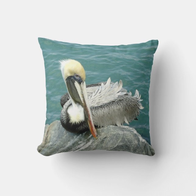 Sitting Pelican Kussen (Voorkant)