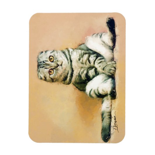 Sitting Portret Schotse vacht Magneet (Verticaal)