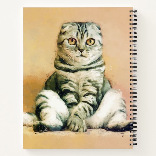 Sitting Portret Schotse vacht Notitieboek (Achterkant)