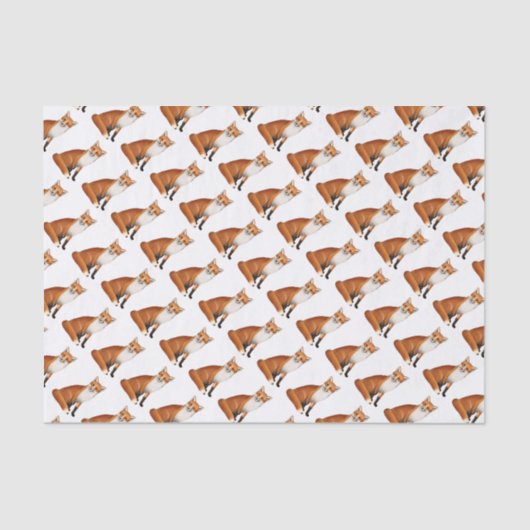 Sitting Red Fox Wildlife-papier Tissuepapier (Voorkant)