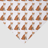 Sitting Red Fox Wildlife-papier Tissuepapier (Detail)