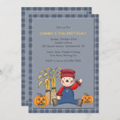 Sitting Scarecrow Uitnodiging (Voorkant / Achterkant)