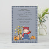 Sitting Scarecrow Uitnodiging (Staand voorkant)