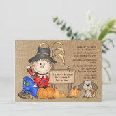 Sitting Scarecrow-uitnodiging Kaart (Staand voorkant)