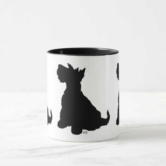 Sitting Scottie Dog Mok (Midden)