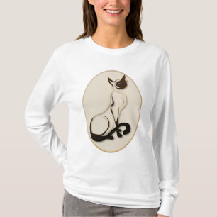 Sitting Siamese Kat Shirten T-shirt