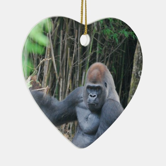 Sitting Silverback Gorilla Ornament (Rechts)