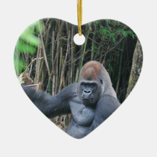 Sitting Silverback Gorilla Ornament (Voorkant)