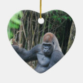 Sitting Silverback Gorilla Ornament (Achterkant)