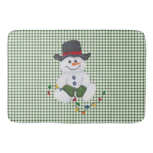 Sitting Snowman Bath Mat (Voorkant)